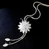 Fashion Lady Gorgeous Flower Sweater Chain Summer Dress Accessories(White)