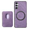For Samsung Galaxy A55 5G Retro Leather Card Bag Magnetic Phone Case(Purple)