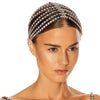 823 Personality Rhinestone Tassel Headband Party Wedding Hair Accessories(Gold)