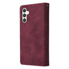 For Samsung Galaxy S25 5G Multifunctional Frosted Zipper Wallet Leather Phone Case(Wine Red)