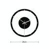 TM011 B Round Wooden Dial Transparent Acrylic Mute Wall Clock