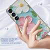 For Samsung Galaxy S25+ 5G IMD Double Piece Simple Fresh Shockproof Phone Case(Colorful Flowers)