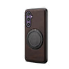 For Samsung Galaxy S23 FE 5G Denior A14 Skin Feel Rotating Holder MagSafe Phone Case(Brown)