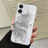 For iPhone 11 Butterfly Pattern Transparent TPU Phone Case(Silver)