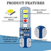 4pcs/Pack T10 3030 Lamp Beads 8SMD Car Clearance Lights License Plate Light