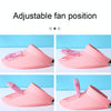 USB Rechargeable Fan Hat Summer Sunshade Large Brim Empty Top Sun Hat(Fluorescent Yellow)
