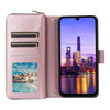For Samsung Galaxy A16 Nine-card Slots Zipper Wallet Bag Leather Phone Case(Rose Gold)