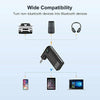 KUULAA KL-YP08 Car Wireless Bluetooth Receiver 5.0 Hands-free AUX 3.5mm(Black)