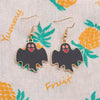 Halloween Alloy DIY Jewelry Bat Ghost Earrings Necklace(Earrings+Necklace)
