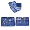 Stainless Steel Nail Clipper Nail Art Tool Set, Color: 9 PCS/Set (Blue)