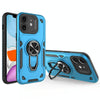 For iPhone 11 Metal Rotating Bracket TPU + PC Magnetic Phone Case(Blue)