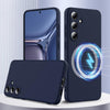 For Samsung Galaxy S25+ 5G Shockproof Silicone Magsafe Phone Case(Navy Blue)