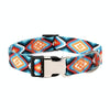 Ethnic Print Dog Collar, Medium (32-52cm), Diamond Pattern