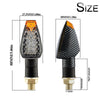 2 PCS KC025 Motorcycle 14LED Turn Signal Light(Black Shell + Yellow Lens)