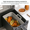 Rectangular Double Pull Basket Foldable Silicone Air Fryer Baking Pan(Blue)