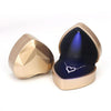017015-20 Heart-shaped LED Light Ring Necklace Storage Box without Jewelry, Spec: Pendant(Gold)