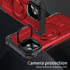 For iPhone 12 Lens Holder MagSafe Phone Case(Red)