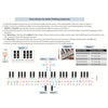 QT-005 5PCS Children Piano Keyboard Color Stickers Musical Instrument Accessories