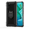 For Huawei P40 Pro / P40 Pro+ Carbon Fiber Protective Case with 360 Degree Rotating Ring Holder(Black)