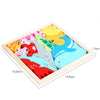 2 PCS Cartoon Three-Dimensional Puzzle Children Wooden Educational Early Education Grasping Board Toy(Number)