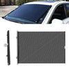 Suction Cup Car Shade Curtain Window Telescopic Roller Blind, Size: 40x125cm Black Mesh