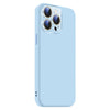 For iPhone 12 Pro Nano Lens Cover Liquid Silicone Phone Case(Light Blue)