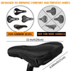 WEST BIKING Bike Cushion Cover Thick Silicone Quick Release Seat Cushion(Black)