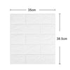 3mm Thickness 35x38.5cm 3D Self-Stick Wallpaper Soft Wrapping Waterproof Wall Sticker(White)