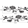 2 PCS/Set D-545 Rose Pattern Car Modified Decorative Sticker(Black)