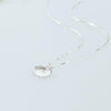 S925 Sterling Silver Ginkgo Leaf Pendant Necklace(White Gold)