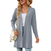 Autumn And Winter Women Button Long Sleeve Loose Cardigan Jacket, Size: XL(Gray Blue)