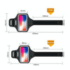Mobile Phone Armband With Adjustable Strap & Key Pocket, Size: Large Silver