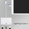 NK-107 Pro 3 in 1 USB-C / Type-C + 8 Pin Male to USB + RJ45 + 8 Pin Charging Female Interface Adapter