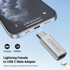 ENKAY ENK-AT120 Aluminium Alloy 8 Pin to Type-C Data Transfer & Charging Adapter(Gold)