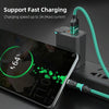 ENKAY 3 in 1 3A USB to Type-C / 8 Pin / Micro USB Magnetic 540 Degrees Rotating Fast Charging Cable, Length:1m(Black)