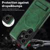 For Samsung Galaxy S24 Ultra 5G Multi-function Holder MagSafe PU Phone Case(Green)