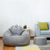 Lazy Sofa Bean Bag Chair Fabric Cover, Size: 90x110cm(Matcha Green)