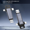 NK-951 3 in 1 USB3.2 to Type-C and 8 Pin Solid State USB Flash Drive with OTG Function