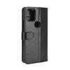 For Alcatel 3X 2020 R64 Texture Single Horizontal Flip Protective Case with Holder & Card Slots & Wallet& Photo Frame(Black)