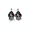 Halloween Jewelry Acrylic Personal Skull Earrings(Women Ghost)