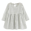 Girl Dress Children Dress Girls Long Sleeve Plaid Dress Soft Cotton Summer Princess Dresses Baby Girls Clothes, Size:90cm(White Square)