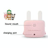 Cartoon Mini Smart Alarm Clock USB Rechargeable Children Bedside Fun With Sleeping Clock(Bunny Beauty Pink)