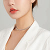 S925 Sterling Silver Simple Shine Clavicle Chain Women Nacklace Jewelry