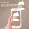 Cat Shape Double Light Source Design LED Desk Night Lamp, Support 3 Brightness Control (White)