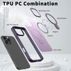 For iPhone 14 Wing Series Gen2 MagSafe Metal Ring Holder Phone Case(Dark Purple)