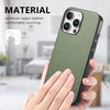 For iPhone 13 Pro Twill Fabric Leather Skin Back Phone Case(Green)