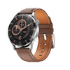 HD2 1.32 Inch Heart Rate Detection Smart Watch(Silver + Leather)