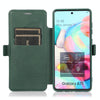 For Samsung Galaxy A71 Push Window Double Buckle PU + Silicone Horizontal Flip Leather Case with Holder & Card Slot(Green)