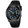addies MY-1601 Regular Version Silicone Watchstrap Quartz Watch, Support Calendar, Size:L (Blue)