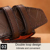 Dandali Men Microfiber Bottom Pin Buckle Belt Casual Jeans Waistband, Length: 110cm(Brown)